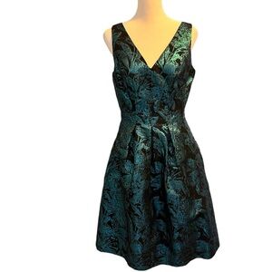 Nine West Teal And Black Dress-Size 2-NWT